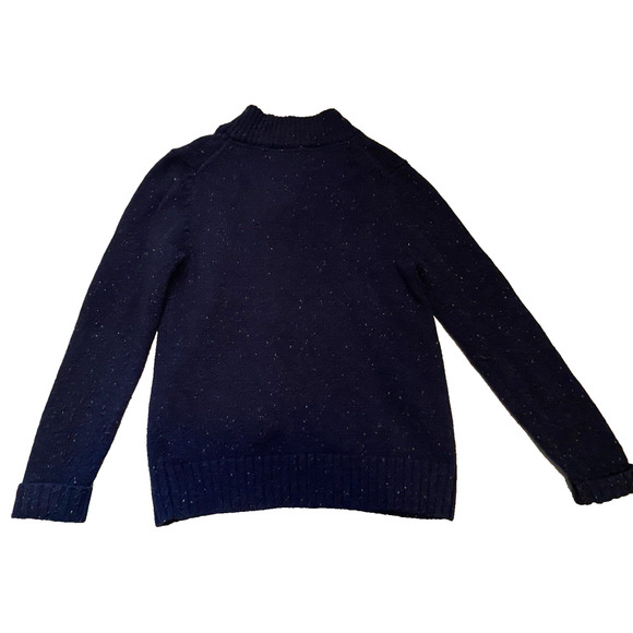 LOGG by H&M Sweater Mens Size Medium Navy V Neck Heavy Wool Pullover Sweater - Picture 2 of 14